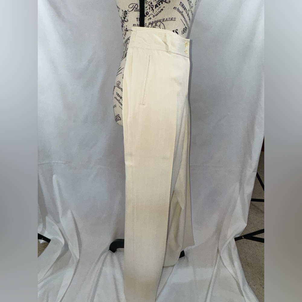 EUC: Dressy Tommy Bahamas Ivory 100% Silk Pants - Picture 3 of 7